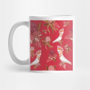 Australian Christmas - Cockatoo and Native Flowers Mug